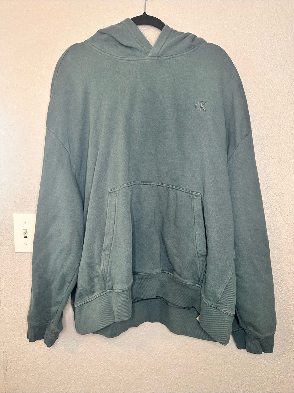 Calvin Klein Men's Hoodie Sweater in Dusty Teal